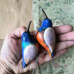 kolibry na piku, ceramika, ptaszki, koliber