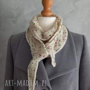 Prezent Szaliczek Sofia ręcznie robiony na drutach, szalik kolorowy