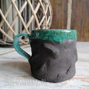 handmade ceramika kubek ceramiczny - morze i ziemia