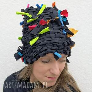 Super Crazy czapka zimowa wytkana na krośnie! Unikat