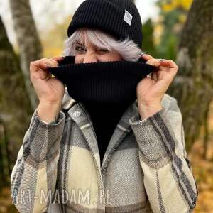 mały „Czarny”, bawełniany komin damski