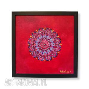 mandala w ramie 25x25cm, dekoracja obraz