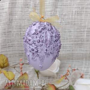 Prezent Lawendowa Pisanka Artystyczna Kwiatowy Ogród
