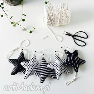 girlanda gwiazdkowa black&white - Zapętlona Nitka pokoik dziecka