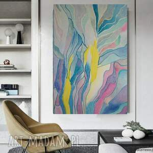duży obraz olejny abstrakcja nowoczesna do salonu, obrazy na zamówienie