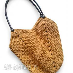 duża torba tulipan ze sznurka bawełnianego na lato