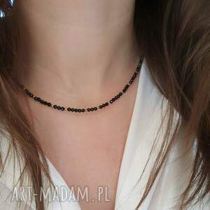 Naszyjnik z czarnego turmalinu, kamienie naturalne, kamień - ochronny