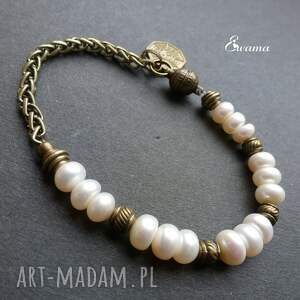 pearl brass viii, delikatna oryginalna, prezent, perły