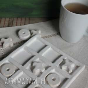 handmade ceramika ceramiczny klasyk kółko i krzyżyk, gra