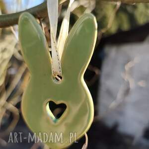 zając ceramiczny zawieszka, królik prezent