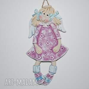 Prezent Moja Zuzanka - aniołek z masy solnej, aniołki na szczęście