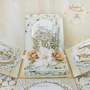 exploding box komunijny, kartka na komunię simplestory4 gotowy