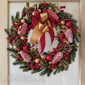 upominki świąteczne Wianek bożonarodzeniowy Szyszki