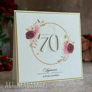 personalizowana kartka na 70 urodziny, bh 50a, elegancka