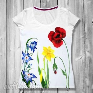 handmade bluzki polski ogród: unikatowa ręcznie malowana bluzka artystyczna