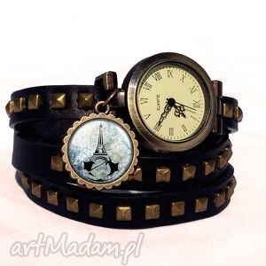 handmade assassin's creed unity - zegarek/bransoletka na skórzanym pasku