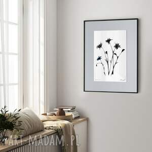 Prezent Grafika z ramą - nr 125-chabry, obraz akwarela