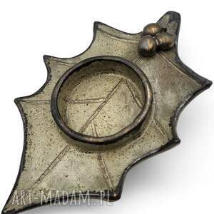 Prezent Podstawka na świeczkę i kadzidło, ceramika boho