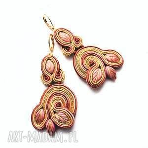 almond leaves kolczyki sutasz sutaszowe kolczkyki