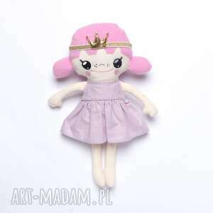 handmade lalki lalka bawełniana księżniczka z koroną