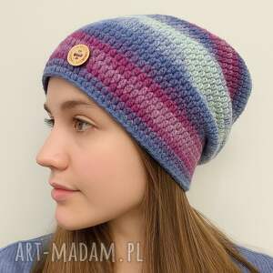 kolorowa czapka całoroczna przejściowa cienka all season uniwersalna m l, czapka