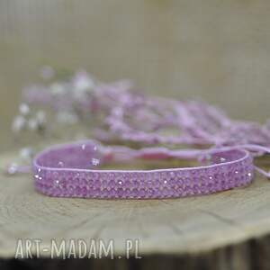 bransoletka z cyrkonii, kamienie na prezent, krośnie, różowa