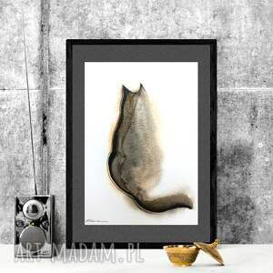 kotek - akwarela, koty, obraz kota, kot w akwareli