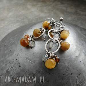 Prezent sawanna, srebro, srebrne kolczyki, dla kobiety