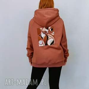 ciepła bluza damska megi z haftem kot elegant