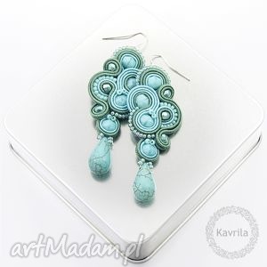 kolczyki soutache enspiro turqouise - Kavrila
