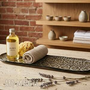 ręcznie robiona ceramiczna podstawka, ceramika artystyczna, polskie rękodzieło