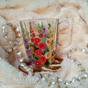studio paulla ręcznie malowane szklanki malwy 250 ml prezent na urodziny