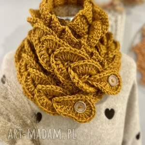 komin na szydełku, zimę, szal