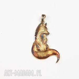 Prezent Zawieszka srebrna z liskiem brązowym, qwisiorek