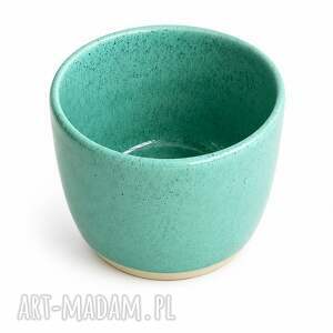 Turkusowa czarka ceramiczna 220 ml handmade
