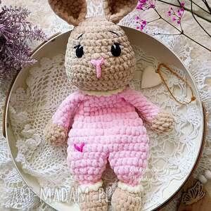 króliczek królik przytulanka dla maluszka, niemowlaka, do zasypiania