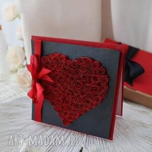Prezent Elegancka kartka na rocznicę i Walentynki - serce 3D