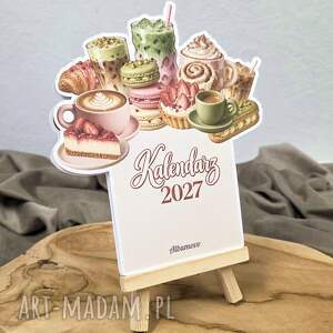 Kalendarz biurkowy 2027 - kawa i słodkości