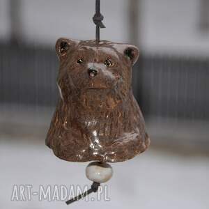 miś ceramiczny dzwonek, prezent, parapetówka, upominek oryginalny