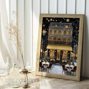Prezent Świąteczny Paryż - format 61x91 cm, plakat
