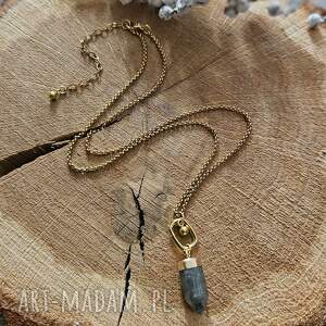 święta upominek Naszyjnik z labradorytem i zawieszką