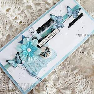 handmade scrapbooking kartki pozytywna kartka - turkusowa #1, 828