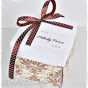 handmade scrapbooking kartki elegancki exploding box na ślub