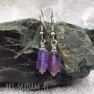 Kolczyki Yennefer - ametyst, z ametystem