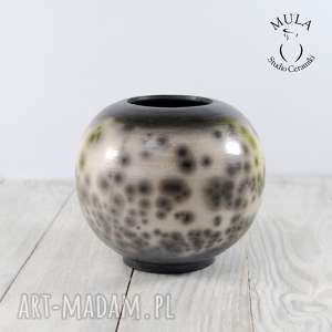 handmade ceramika wazon kula raku