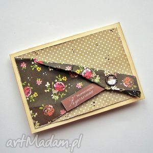 handmade scrapbooking kartki urodziny w kwiatach