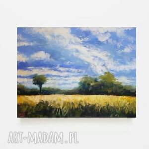 pejzaż - praca formatu 18/24 cm, pastele, rysunek