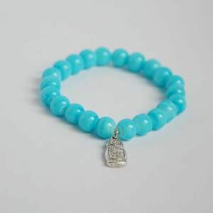 ręcznie zrobione bracelet by sis: matrioszka w błękitnych koralach