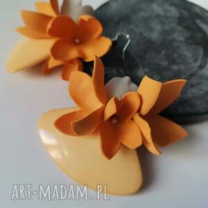 kolczyki długie słoneczne kwiaty, etno boho folk frida