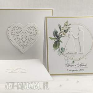 handmade scrapbooking kartki kartka ślubna z pudełkiem i kopertą, wzór wa